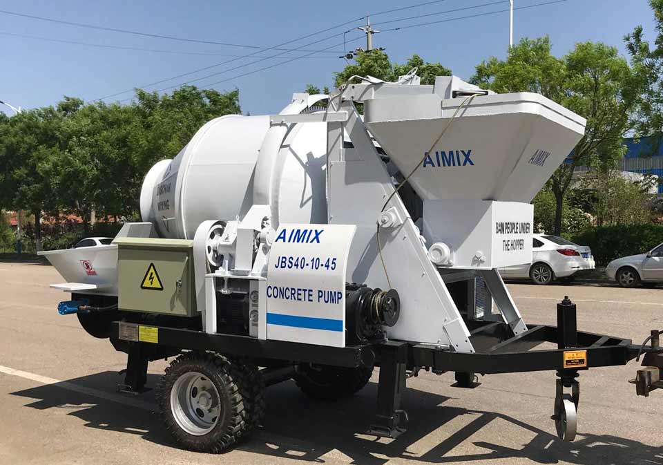 ABJZ40D electric mobile concrete mixer pump