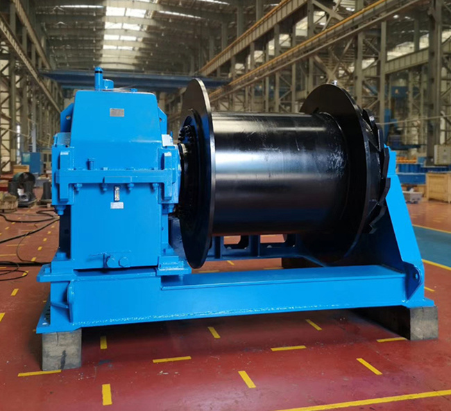 single drum electric mooring winch