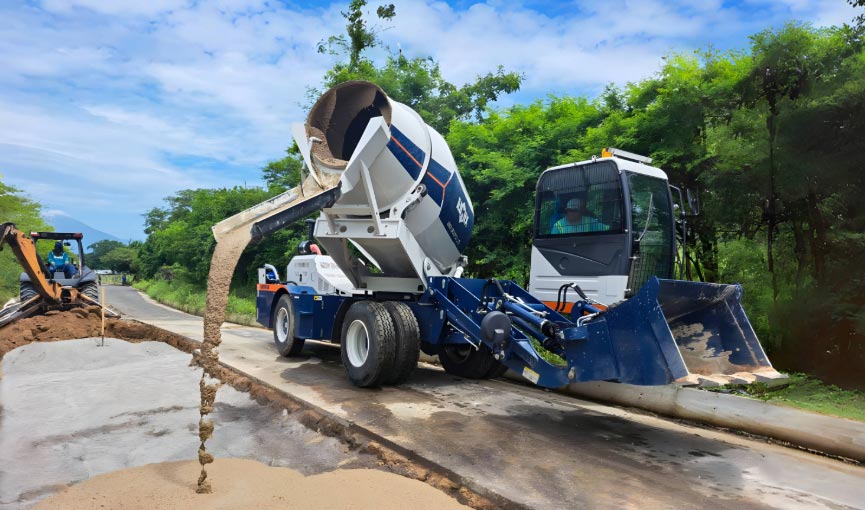 Cement Mixer Self Loading Machine
