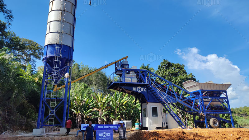 Planta de Concreto Móvil para Proyecto de de Construcción de Infraestructura